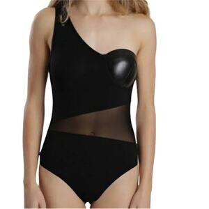 New Dream Bandits XL Temptation Mesh One Shoulder Cup Bodysuit Black Dolls Kill